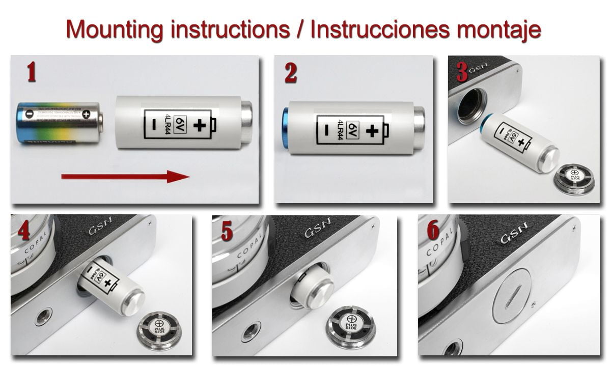 ADAPTER + BATTERY for YASHICA ELECTRO 35, GL, G, GS, GSN, GTN, GT, AX